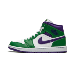 Nike Air Jordan 1 Mid Incredible Hulk 554724-300 Aloeverde/Courtpurple-White