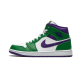 Nike Air Jordan 1 Mid Incredible Hulk 554724-300 Aloeverde/Courtpurple-White