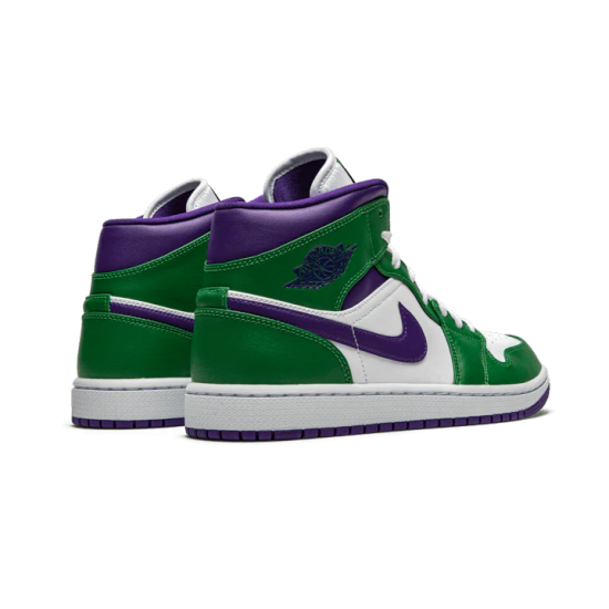 Nike Air Jordan 1 Mid Incredible Hulk 554724-300 Aloeverde/Courtpurple-White