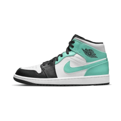 Nike Air Jordan 1 Mid Island Green 554724-132 White/Black-Island Green 