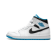 Nike Air Jordan 1 Mid Laser Blue 554724-141 White/Laser Blue-Black