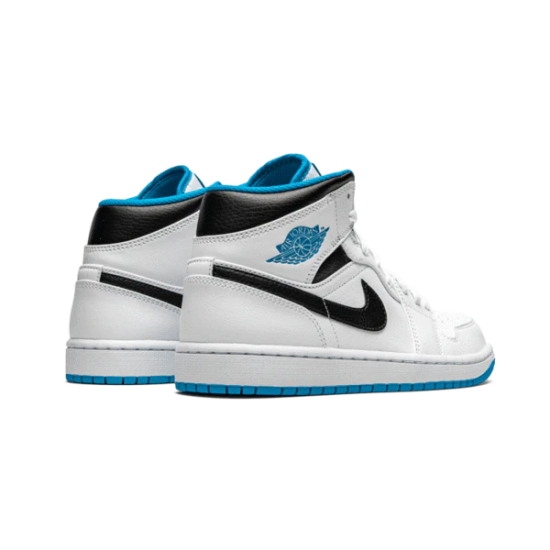 Nike Air Jordan 1 Mid Laser Blue 554724-141 White/Laser Blue-Black