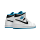 Nike Air Jordan 1 Mid Laser Blue 554724-141 White/Laser Blue-Black