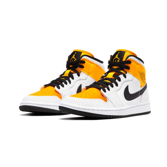 Nike Air Jordan 1 Mid Laser Orange BQ6472-107 White/Laserorange/Black