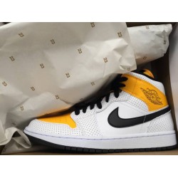 Nike Air Jordan 1 Mid Laser Orange BQ6472-107 White/Laserorange/Black