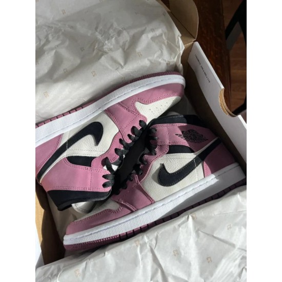 Nike Air Jordan 1 Mid Light Mulberry DC7267-500 Light Mulberry/Light Bone/White/Black