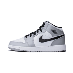 Nike Air Jordan 1 Mid Light Smoke Gray 554725-092 Light Smoke Gray/Black-White 