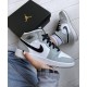 Nike Air Jordan 1 Mid Light Smoke Gray 554725-092 Light Smoke Gray/Black-White