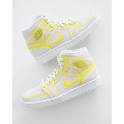 Nike Air Jordan 1 Mid Lx Opti Yellow DA5552-107 Off White/Opti Yellow/White 