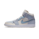 Nike Air Jordan 1 Mid Mixed Textures Blue DA4666-100 Summitwhite/Celestineblue-White