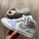 Nike Air Jordan 1 Mid Mixed Textures Blue DA4666-100 Summitwhite/Celestineblue-White