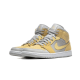 Nike Air Jordan 1 Mid Mixed Textures Yellow DA4666-001 Gray Fog/Lemon Wash-White