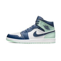 Nike Air Jordan 1 Mid Mystic Navy Mint Foam 554724-413 Mystic Navy/Mint Foam-White