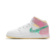 Nike Air Jordan 1 Mid Paint Drip DD1666-100 White/Pink/Yellow/Green