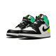 Nike Air Jordan 1 Mid Pastel Black Toe 554725-175 White/Black-Volt-Greenglow