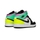 Nike Air Jordan 1 Mid Pastel Black Toe 554725-175 White/Black-Volt-Greenglow