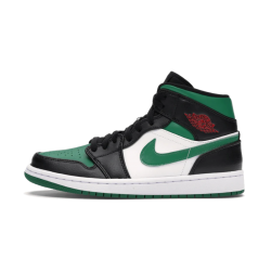 Nike Air Jordan 1 Mid Pine Gree 554725-067 Pinegreen/White-Black-Universityred