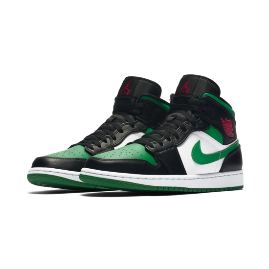 Nike Air Jordan 1 Mid Pine Gree 554725-067 Pinegreen/White-Black-Universityred