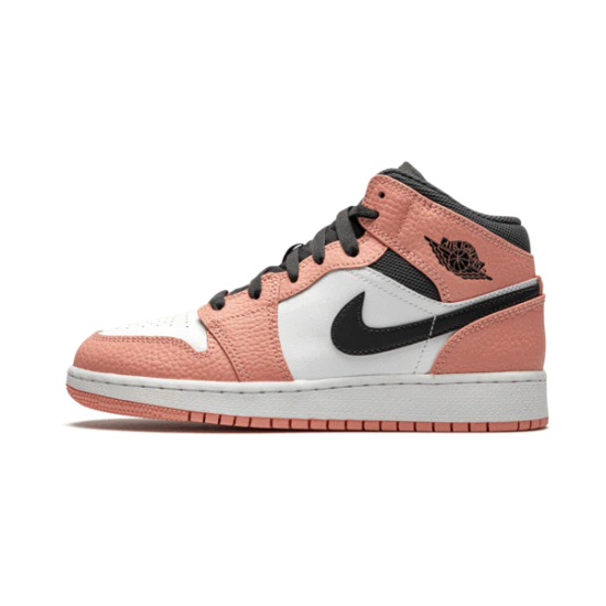 Nike Air Jordan 1 Mid Pink Quartz 555112-603 Pink Quartz/Dark Smoke Gray-White