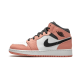 Nike Air Jordan 1 Mid Pink Quartz 555112-603 Pink Quartz/Dark Smoke Gray-White