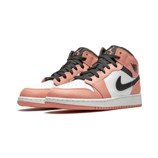 Nike Air Jordan 1 Mid Pink Quartz 555112-603 Pink Quartz/Dark Smoke Gray-White