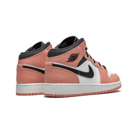 Nike Air Jordan 1 Mid Pink Quartz 555112-603 Pink Quartz/Dark Smoke Gray-White