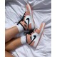 Nike Air Jordan 1 Mid Pink Quartz 555112-603 Pink Quartz/Dark Smoke Gray-White