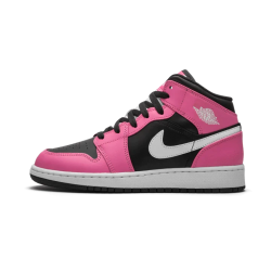 Nike Air Jordan 1 Mid Pinksicle 555112-002 Black/White-Pinksicle