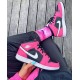 Nike Air Jordan 1 Mid Pinksicle 555112-002 Black/White-Pinksicle