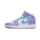 Nike Air Jordan 1 Mid Purple Aqua 554725-500 Purple/Aqua-White