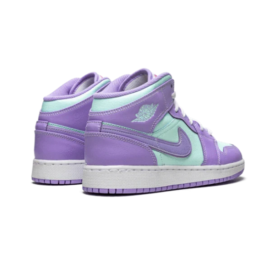 Nike Air Jordan 1 Mid Purple Aqua 554725-500 Purple/Aqua-White