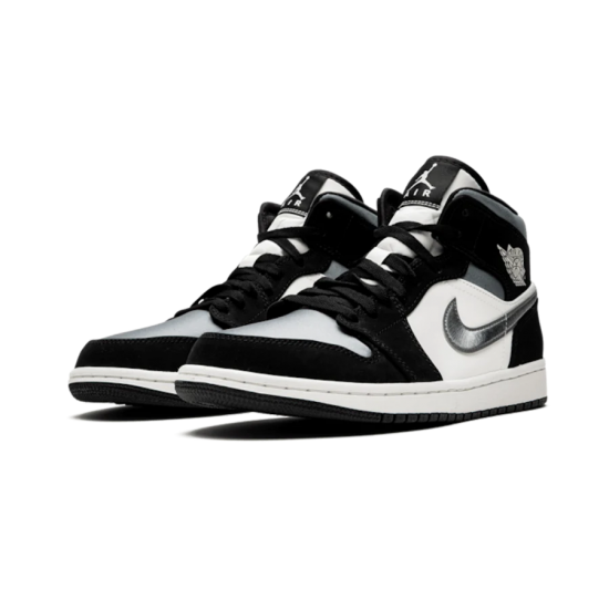 Nike Air Jordan 1 Mid Satin Gray Toe 852542-011 Black/Anthracite-Sail