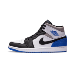 Nike Air Jordan 1 Mid Se Game Royal 852542-102 Black/White-Game Royal 