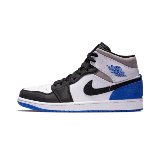 Nike Air Jordan 1 Mid Se Game Royal 852542-102 Black/White-Game Royal