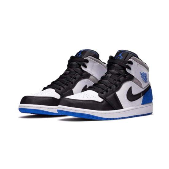 Nike Air Jordan 1 Mid Se Game Royal 852542-102 Black/White-Game Royal