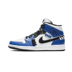 Nike Air Jordan 1 Mid Se Sisterhood CV0152-401 Gameroyal/Black-White