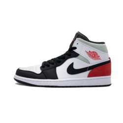 Nike Air Jordan 1 Mid Se Union Black Toe 852542-100 White/Black-Lightsmokegray-Gymred