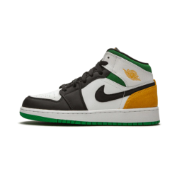 Nike Air Jordan 1 Mid Se White Laser Orange Lucky Green BQ6931-101 White/Laserorange-Black-Luckygreen