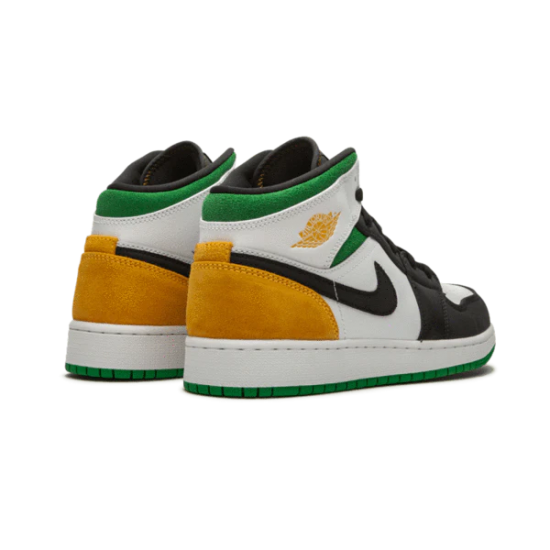 Nike Air Jordan 1 Mid Se White Laser Orange Lucky Green BQ6931-101 White/Laserorange-Black-Luckygreen