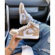 Nike Air Jordan 1 Mid Tan Gum DA8005-100 Sail/Black-Cider-Chile Red