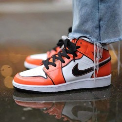 Nike Air Jordan 1 Mid Turf Orange BQ6931-802 Turf Orange/Black/White 