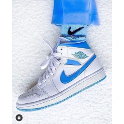 Nike Air Jordan 1 Mid Unc BQ6472-114 Universityblue/White