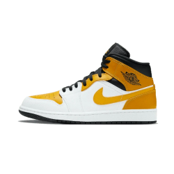 Nike Air Jordan 1 Mid University Gold 554725-170 White/University Gold-Black 