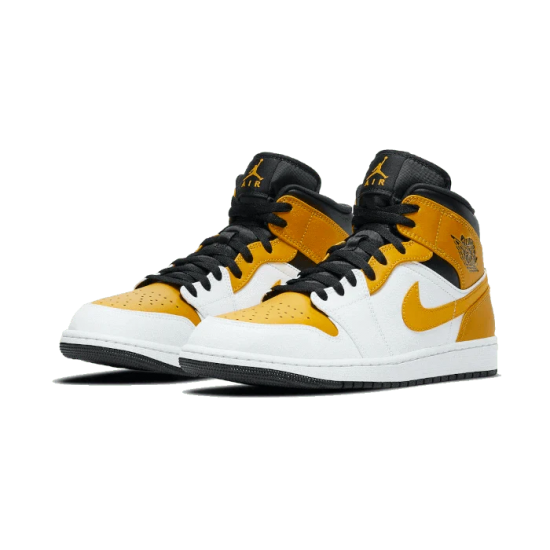 Nike Air Jordan 1 Mid University Gold 554725-170 White/University Gold-Black