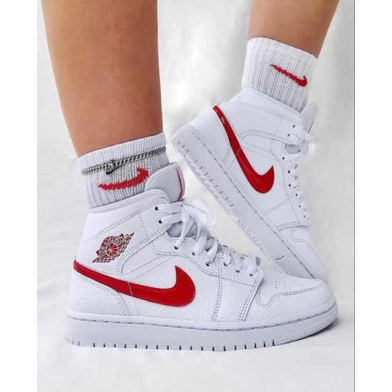 Nike Air Jordan 1 Mid University Red BQ6472-106 White/University Red