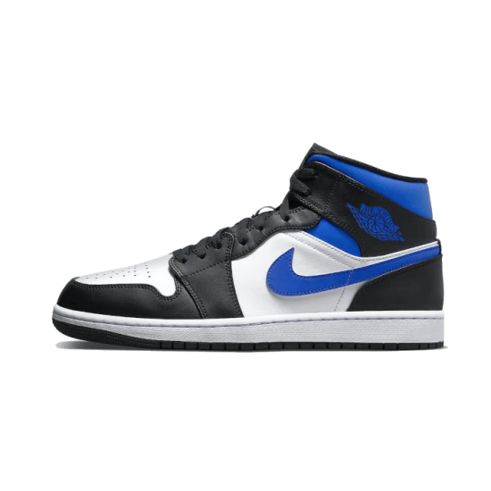 Nike Air Jordan 1 Mid White Black Royal 554724-140 White/Black/Racerblue