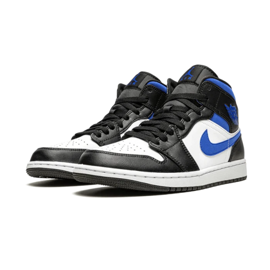 Nike Air Jordan 1 Mid White Black Royal 554724-140 White/Black/Racerblue