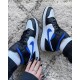 Nike Air Jordan 1 Mid White Black Royal 554724-140 White/Black/Racerblue