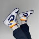 Nike Air Jordan 1 Mid White Laser Orange Deep Royal Blue 554725-131 White/Laserorange-Deeproyalblue