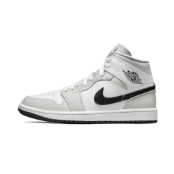 Nike Air Jordan 1 Mid White Light Smoke Grey BQ6472-015 White/Light Smoke Gray/Black 